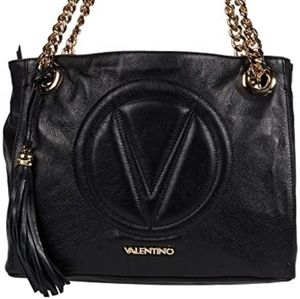 Valentino Luisa 2 Sauvage Leather Shoulder Bag